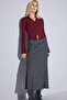 A Form Checkered High Waist Viscose Midi Skirt G5213Ax25Wn