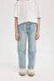 Girls' Straight Fit Ripped Detailed Straight Leg Pocket Jean Trousers D3370A824Wn - 4