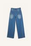 %100 Cotton Wide Leg High Waist Long Jeans F5523AX25AU - 6