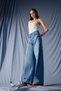 %100 Cotton Wide Leg High Waist Long Jeans F5523AX25AU