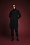 Knitted Patterned Zippered Stand Collar Knitwear Tunic