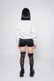 Hoodless Relaxed Fit Women's White Basic Sweatshirt - 8