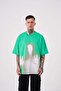 Men's Believe Me Printed Oversize Light Green T-Shirt - 3