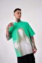 Men's Believe Me Printed Oversize Light Green T-Shirt