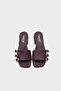 Lesley Short Heeled Blunt Toe Buckle Women's Slippers - 2