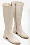 Women's Beige Heeled Boots