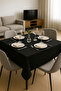 Cotton Table Kitchen Dining Room Picnic Garden Balcony Hotel Cafe Tablecloth Christmas Black Coffee Table Cover - 2