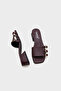 Lesley Short Heeled Blunt Toe Buckle Women's Slippers - 3