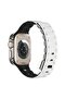 Silicone Magnetic Band for Apple Watch 49/46/45/44/42mm- White/Black