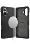iPhone 16 Case Cover | Bitmap Silicone Magnetic Series | Black