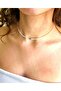 Opal Natural Stone Necklace with Zircon Ball Detail |   Sparkling Elegance - 2