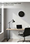 Modern Black Wall Clock with Gold Numerals - Silent Movement, 30cm - 3