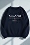 Unisex Milano Italy Design Printed Crew Neck Sweatshirt