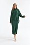 Women's Mock Neck Casual Sweater Long Skirt Two-Piece Knitwear Set