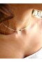 Opal Natural Stone Necklace with Zircon Ball Detail |   Sparkling Elegance - 3