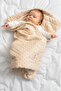 Beige Quilted Chickpea Baby Swaddle Blanket – Double-Sided Seasonal / Newborn Hospital Release - 7