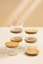 Vetro - 6-Piece Wooden Vacuum Lid Glass Storage Container 220 cc - 3