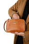 Genuine Leather Unisex Handbag |   Moon Bag 4381 - Tiguan Camel - 2