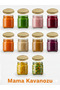 10-Piece Glass Jar 210 Cc with Lid - White/gold Lid - Mama Baby Tp00430 - 6