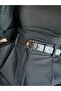 Human Round Ring Patterned Women's Silver Buckle Belt Coat Belt Dress Belt Trouser Belt - 2