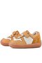 Bob Genuine Leather Tan Cream Barefoot Velcro Elastic Baby Sneaker Shoes - 6