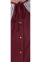 Women's Baby Collar Burgundy Balloon Sleeve Poplin Shirt - 5