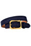 100% Genuine Leather, 4 cm Suede Navy Blue Women's Belt with Gold Color Buckle; Jeans, Sports Belt=Suede.08.Navy Blue - 3