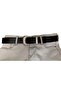 100% Genuine Leather, Silver Jewelled Buckle, Metal Jewelled Bridge Black Women's Jeans Belt 4 Cm=an-byn-66 - 7