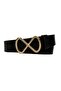 100% Genuine Leather, Black Women's Jeans with Gold Endless Buckle, Sports Belt 4 Cm=an-byn-42 - 2