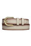 100% Genuine Leather, Gold Buckle 3 Cm Mink Women's Belt; Dress, Trouser Belt = 3cm-kdn-22