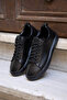 Atlas Full Black Lace-Up 100% Genuine Leather Men's Sneaker Shoes - 2