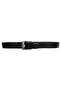 100% جلد طبيعي عالي الجودة 4.5 سم جينز أسود واسع اللسان، حزام رياضي = جينز-جديد-أسود - 3