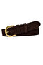 100% Genuine Leather, 4 cm Suede Dark Brown Women's Belt with Gold Buckle; Jeans, Sports Belt=Suede.26.Koka - 7