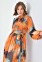 Women's Patterned Dress Orange 30740 - 6