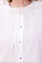 Women's Ecru Baby Collar Balloon Sleeve Poplin Shirt Comfortable Fit - 4