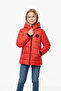 Girl's Windproof Thick Red Hooded Jacket - 4