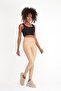 Women's Beige Color Raised High Waist Leather Leggings - 5