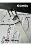 2'Li Knot Classic Square Patterned Women's Silver Buckle Belt Coat Belt Dress Belt Trouser Belt - 4