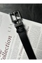 2'Li Knot Classic Square Patterned Women's Silver Buckle Belt Coat Belt Dress Belt Trouser Belt - 3