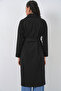 9118 Double Breasted Collar Stamp Coat - Black - 7