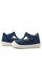 Shaun Genuine Leather Navy Blue White Velcro Anatomical Baby Sandals - 7