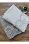 Aslım French Laced 2-Piece Velvet Towel Set 50&90 - 3