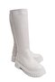 Vanessa Women's Serrated Thick Sole Below the Knee Zippered Daily Boots - 3
