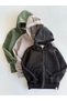 Hooded Zippered 3 Thread Sweatshirt and Sweatpants Set - 6