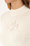 Women's Cream Half Turtleneck Sweater 50310051-Vr256 - 7