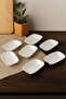 Porcelain Square Boat Plate 6 Pack 17cm - 2
