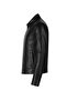 Men's Black Plain Zippered Genuine Leather Jacket - 4