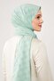 Water Green Checkered Pattern Jacquard Elegance Shawl