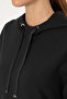 Women's Black Modal Blend Hooded Sweatshirt 50313561-Vr046 - 7