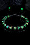 Natural Stone Green Variscite Turquoise Macrame Adjustable Bracelet - 2
